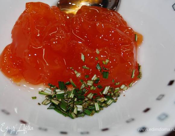 Смешать с джемом.