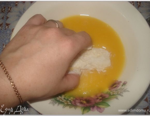 Затем снова в яйце.