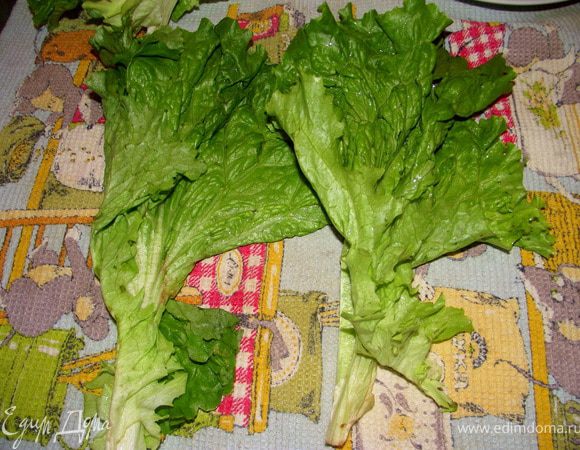 Салат вымыть высушить.