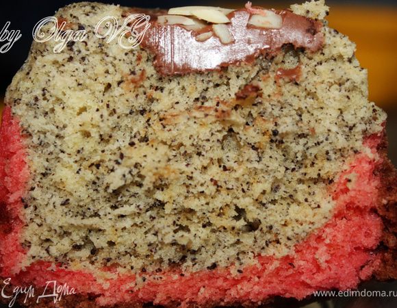 А этот разрез получился после того, когда шоколад и кексики полностью остыли.