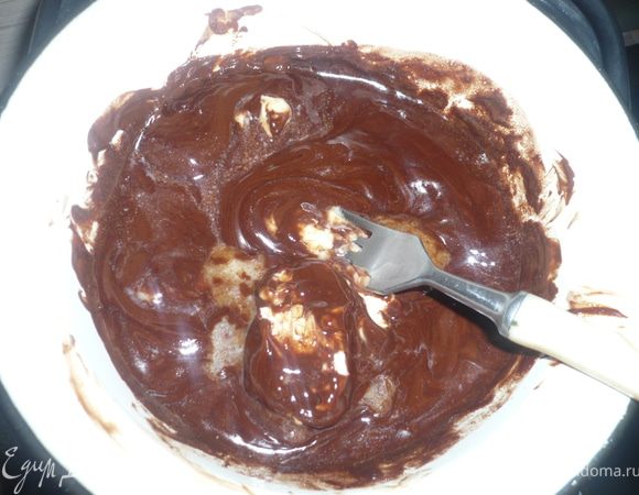 приготовить ганаш - растопить 50 гр. слив.масла и шоколад