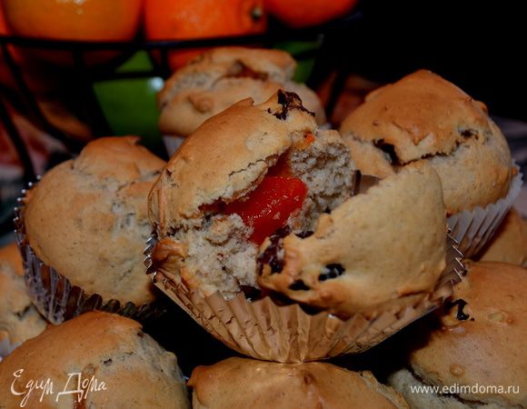 Печь примерно 20мин. или слегка до корич.цвета.Выложить форму из духовки дать остыть 5мин.Затем из формочки маффины,и наслаждайтесь!