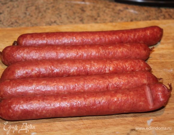колбаски режем мелко