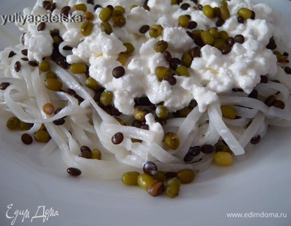 Выложить творог. Опять смесь. 