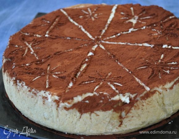 Готовый торт-десерт охладить на решетке не доставая их духовки. Просто выключить духовку, приоткрыть дверцу и оставить до полного остывания,затем поставить в холодильнике (желательно на ночь).Украсить какао.