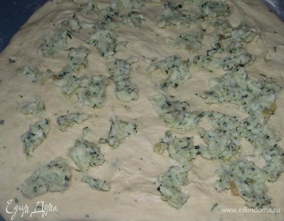 Намазать ее салом.Ну намазывать было не сильно хорошо ,мягковатое тесто,так я просто побросала сало на тесто