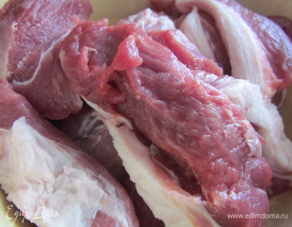 Мясо порезать