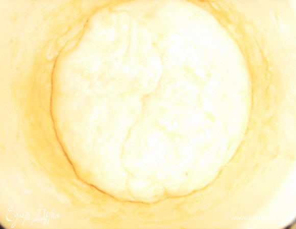 Добавить остальную муку, соль, размягченное масло. Вымесить тесто. оно не прилипает к рукам.