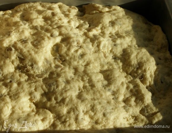 Поднявшийся хлеб вымесим, выложим в форму, смазанную маслом и дадим еще подняться на 2/3