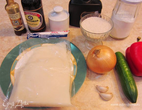 Сахар, черный перец, лимонный сок и устричный соус я добавил сам, т.к. мне показалось, что с ними получается лучше. Это блюдо замечательно будет стыковаться с рисовой вермишелью.