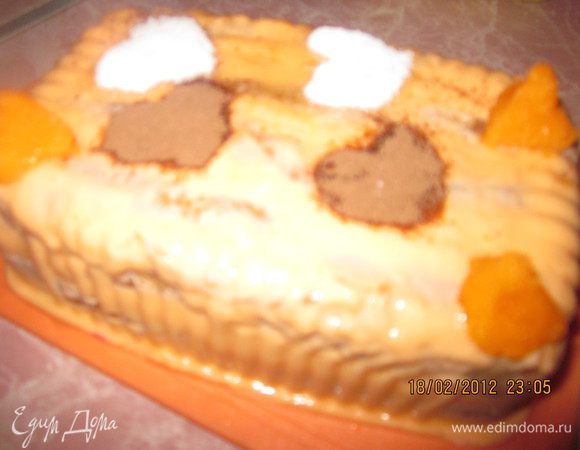 Все.В холодильник на 4часа.Затем переворачиваем форму на блюдо.Приятного аппетита!