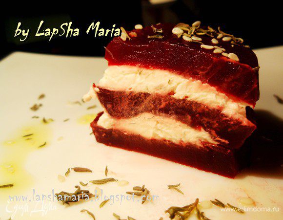 Вот так красиво эта закуска выглядит в разрезе. Приятного аппетита!