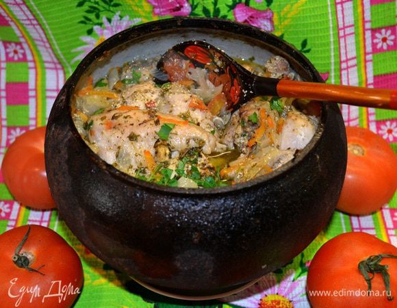 .Подать можно как в чугунке,так и на блюде.