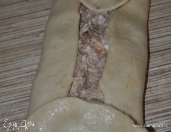 затем сверху и снизу