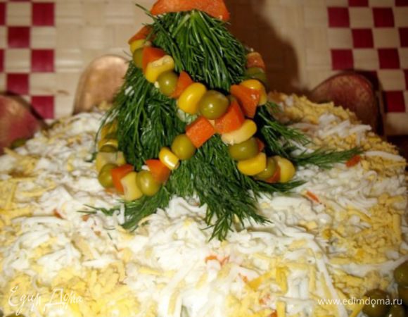 Можно и так украсить салат(любой)