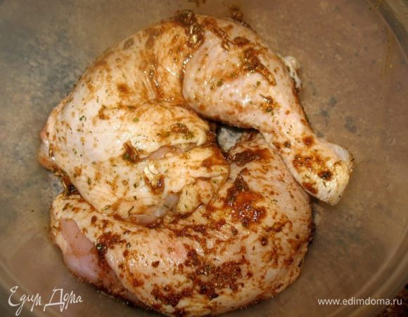 беру два окорочка,натираю приправой для курицы...
ставлю в микроволновку при 350гр.на 10мин....
Вы смотрите на режимы своих печек)