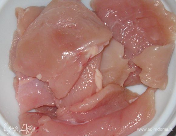 Филе порезать на отбивные.