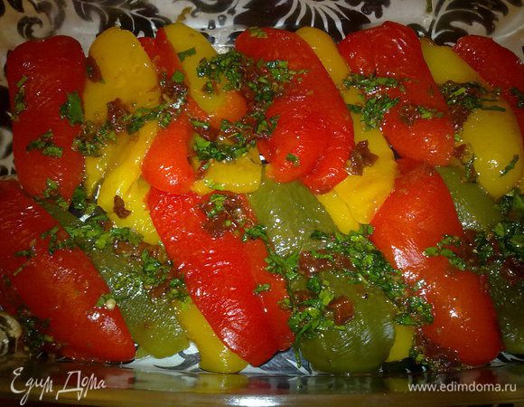 заправляем наш перец маринадом и ставим в холодильник на пару часов.