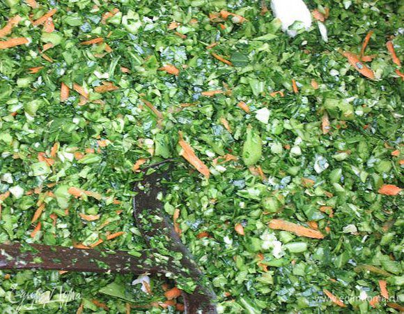 Крошево — это капуста. Осенью собирают темные нижние листья капусты и толкут, измельчают, добавляют морковь и соль. Затем кладут в бочку и квасят месяц. Заполненную бочку нужно прикрыть промытыми зелеными капустными листьями и чистой белой тканью. Сверху положить деревянный кружок, а на него гнет — тщательно вымытые камни булыжника весом примерно 10% от веса капусты. Образующуюся па поверхности рассола пену следует удалить, а края бочки тщательно протирать чистым полотенцем. Когда крошево скиснет, разложите по банкам и поставьте в холод: подвал или холодильник. Я сама выращиваю капусту ради этих листьев!