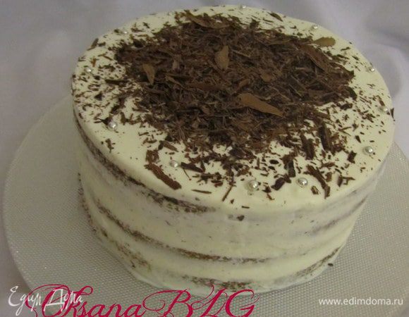 Дальше по желанию, покрыть взбитыми сливками или помадкой или же растопленным шоколадом.