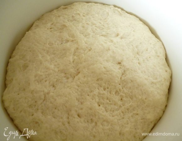 Получается вот такое тесто: пористое, мягкое и очень послушное.