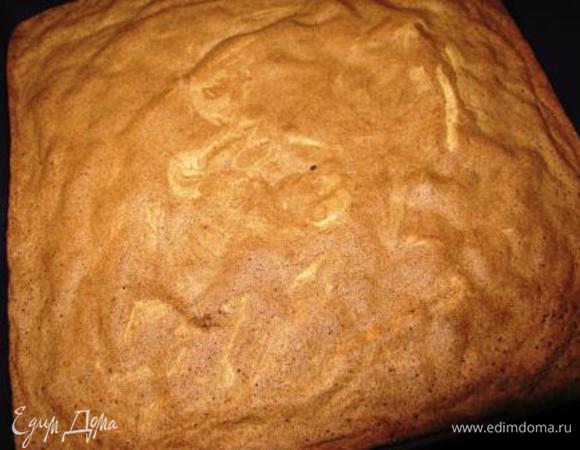 Выпечь при 180 гр. около 40 мин. Зависит от размера формы и особенностей духовки. Ориентир - сухая зубочистка. 