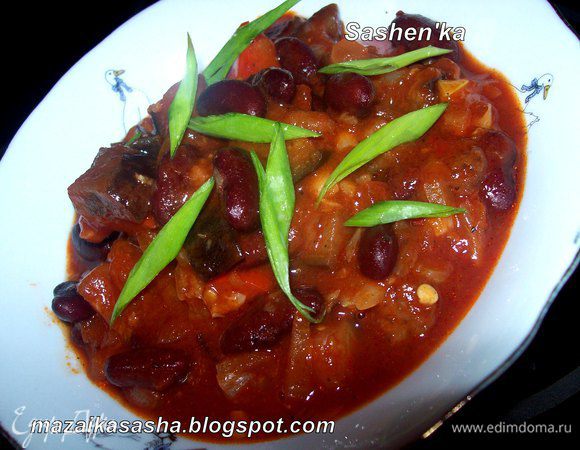 Посыпать зеленым луком и прошу к столу.)