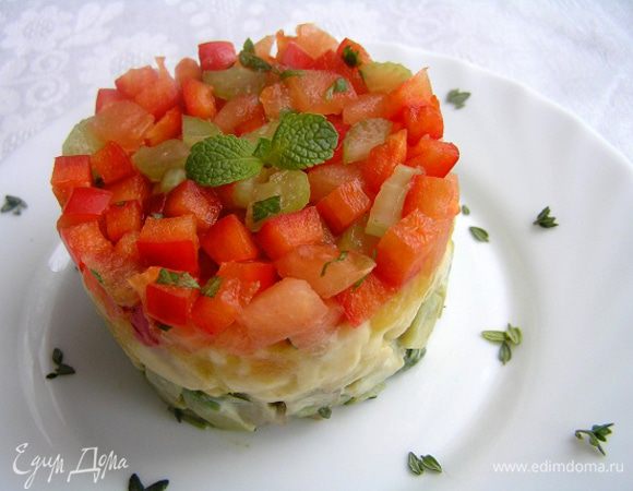 Украсить листиками тимьяна и мяты. Приятного аппетита! :)