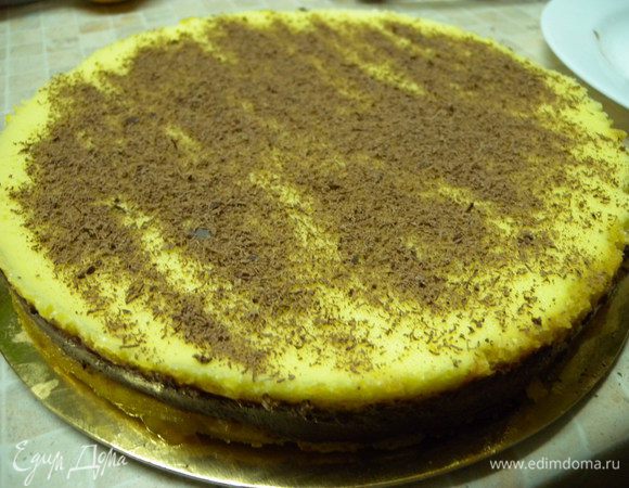 Посыпать тертым шоколадом 