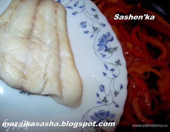 у меня, как у большого любителя трески, конечно же оказался не большой отварной кусочек этой прекрасной рыбки.)