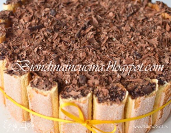 Затем выбрать из формы.
Можно украсить тертым шоколадом.