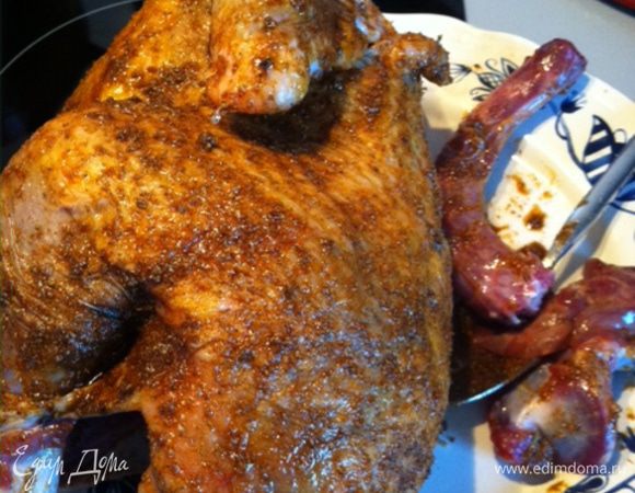 натираем птицу этой смесью