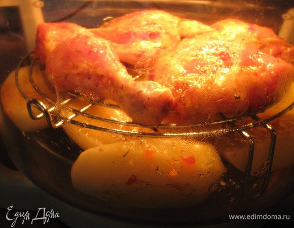 Готовим в аэрогриле в течение часа
Температура 230 гр.
