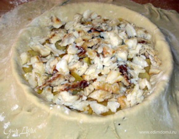 Затем слой рыбы

