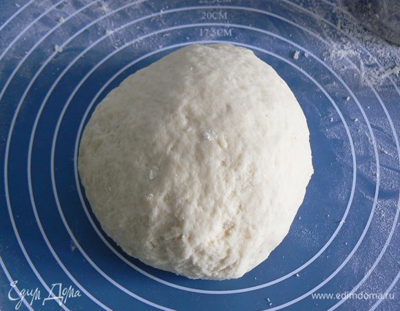 Смешать все ингредиенты и замесить гладкое эластичное тесто. 