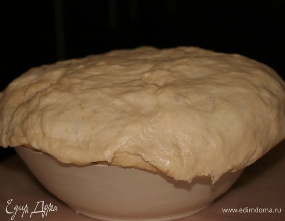 Вот как поднялось постное тесто.