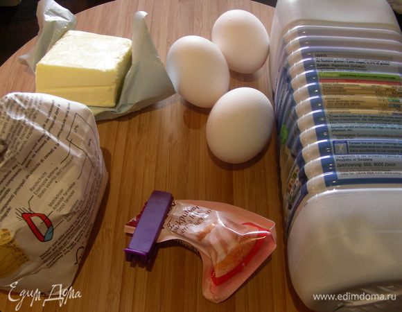 Продукты для теста:
