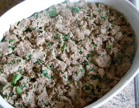 Сверху - фарш