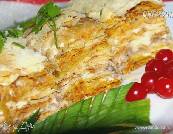 Побаловать себя рыбным тортиком: http://www.edimdoma.ru/recipes/35614.