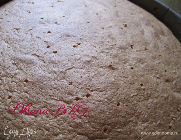 Готовый бисквит наколоть зубочисткой или вилочкой, нужно сделать много проколов, чтобы молочно-шоколадный соус хорошо впитался.