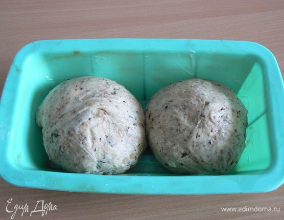 обмять, сформовать хлеб и выложить в смазанную маслом и посыпанную мукой форму .дать подойти еще раз .