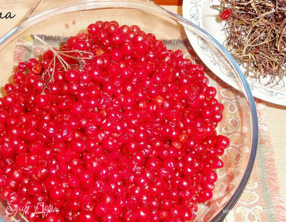 Ягоды снять с кисточки. Делайте это аккуратно, потому как ягоды быстро лопаются, а сок отстирать почти невозможно)