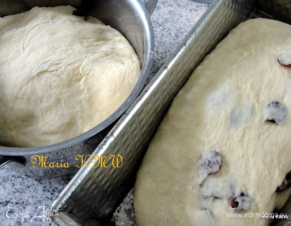 Разделить тесто на части, уложить в смазанные формочки для куличей или хлеба. Выкладывайте максимум на половину высоты формочки, тесто очень хорошо поднимается. Даем немного подойти тесту и как оно поднялось, ставим в разогретую духовку. Выпекать до готовности при 200 С.