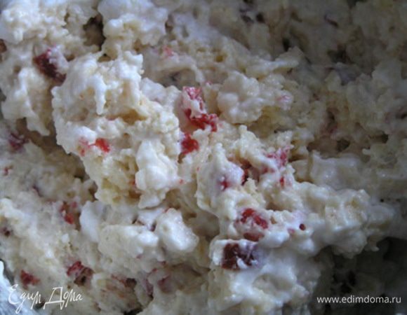 Затем аккуратно ввести оставшиеся белки.
