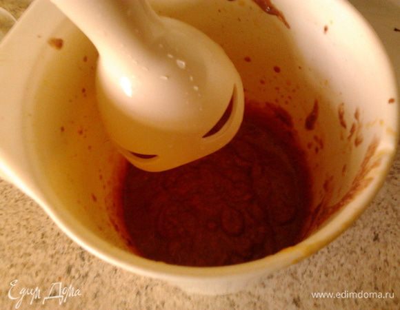 добавить ликер,творог и взбить в блендере