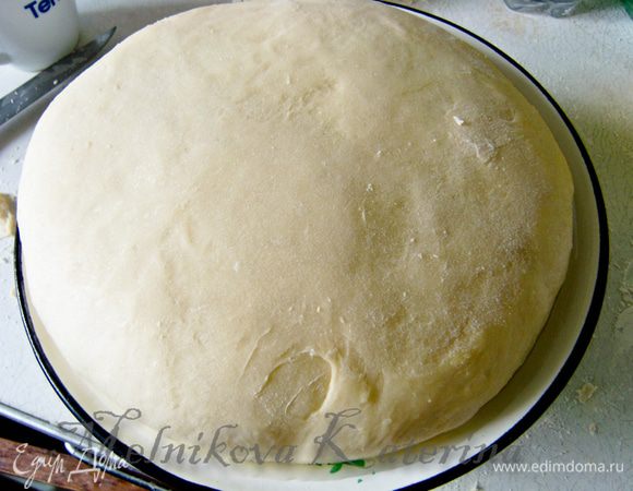 Тесто должно увеличиться, как минимум вдвое за час.