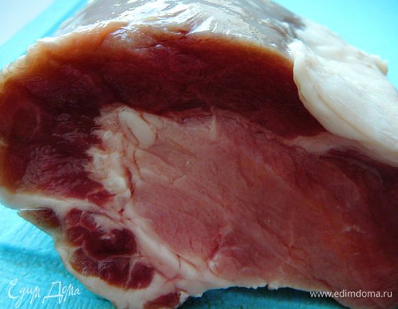 Свинину вымыть.Я использовала антрекот.