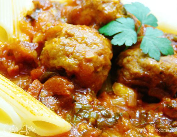 Подавать шарики с пастой.