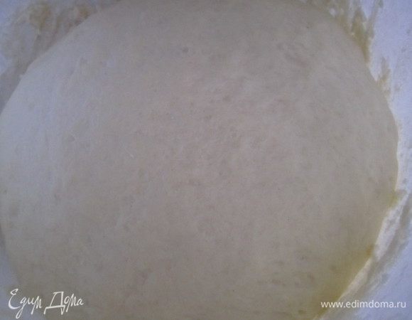 Замесить мягкое нелипкое тесто. Положить в глубокую посуду, накрыть полотенцем оставить на 1 час.