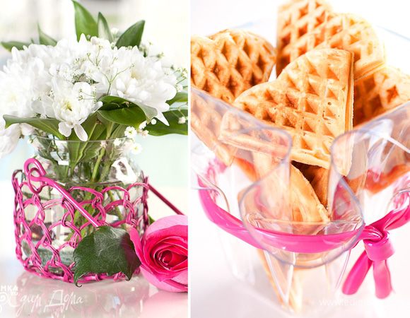 Готовые вафли.